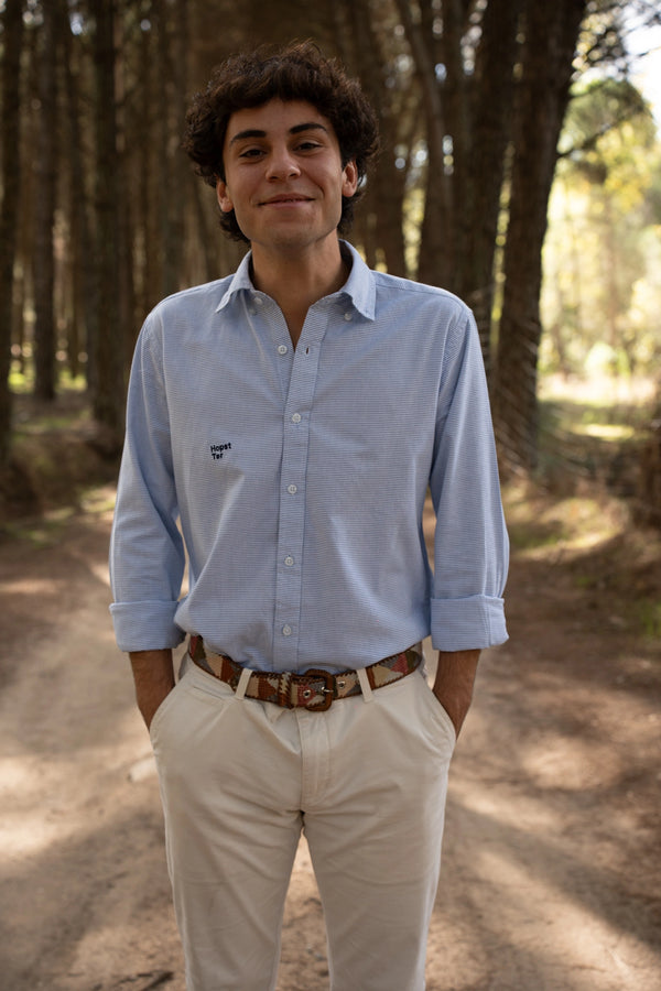 Camisa Azul de Rayas