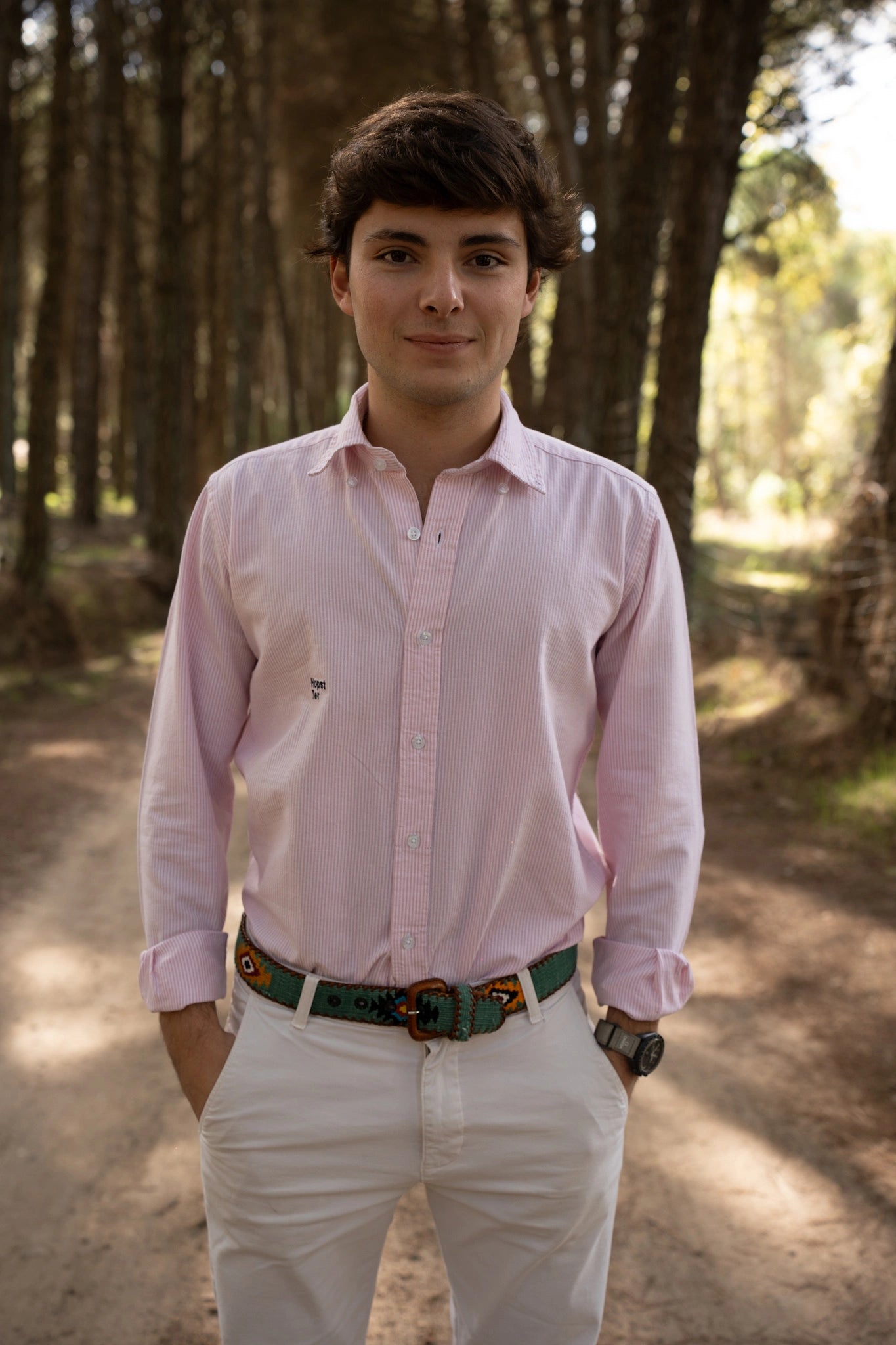 Camisa Rosa Pastel Rayas