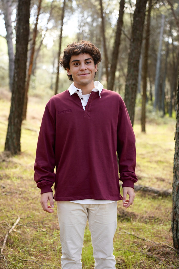 Polo de Manga Larga Granate