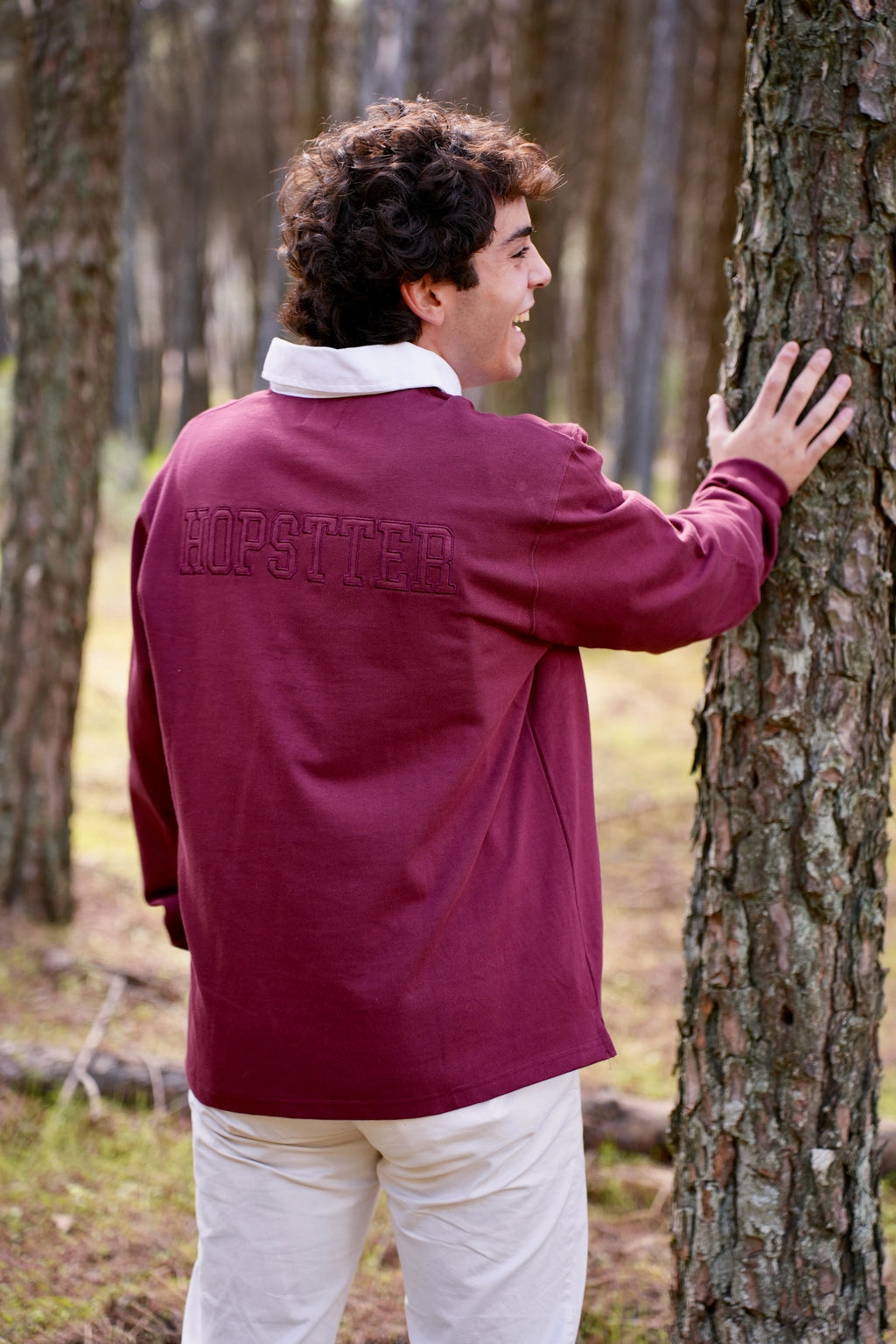 Polo de Manga Larga Granate