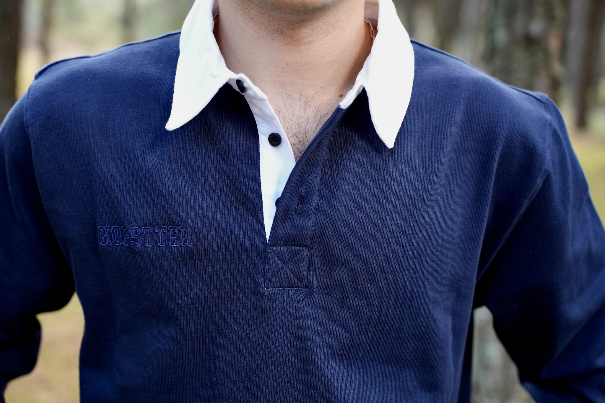 Polo de Manga Larga Azul Marino