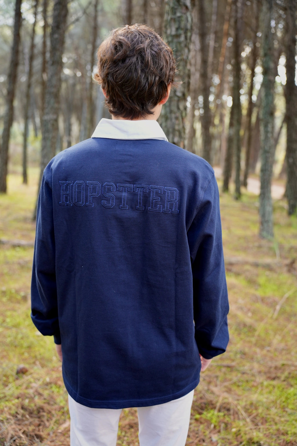 Polo de Manga Larga Azul Marino